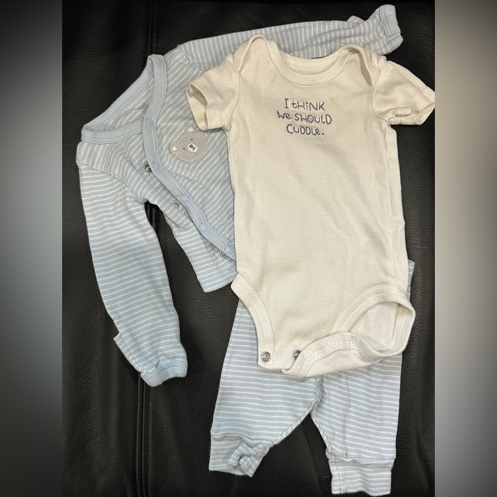 Carter’s Just One By You Blue Newborn 3 piece set